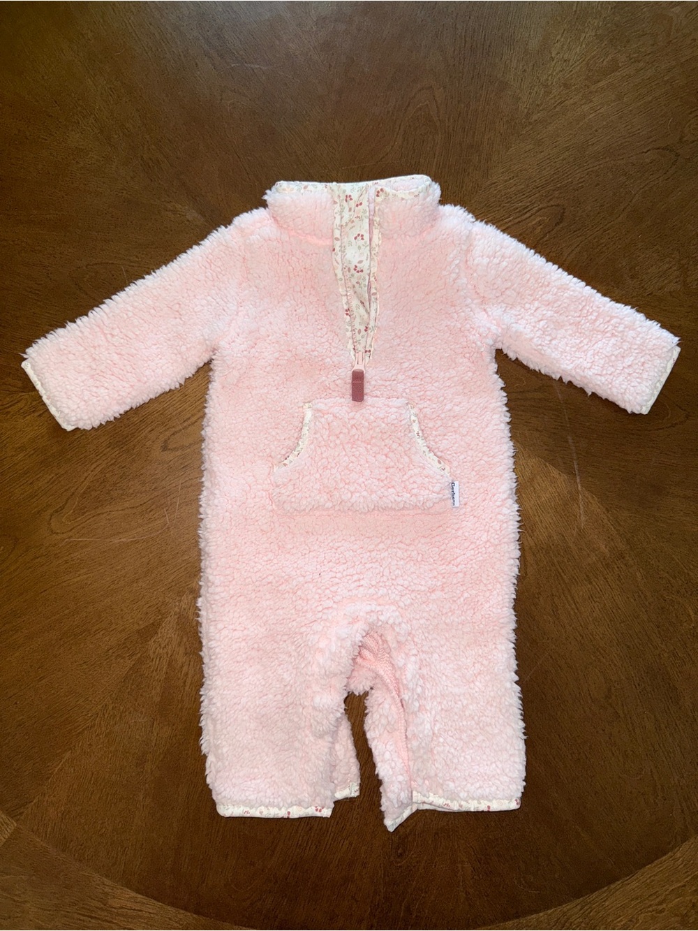 Gerber Baby Pink Sherpa One-Piece Romper